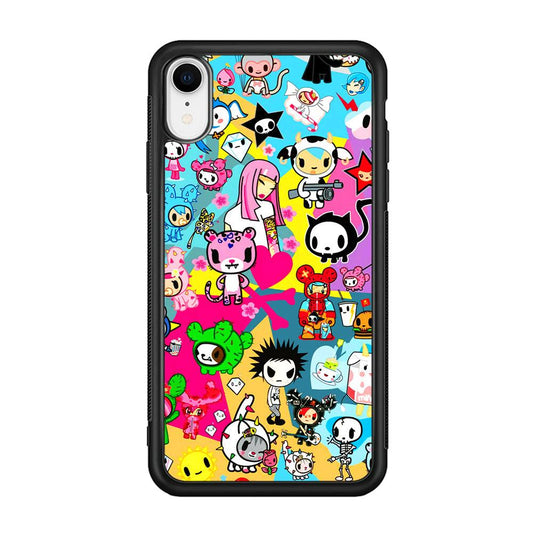 Tokidoki One Frame Collection iPhone XR Case-Rubber Black (2D Case)-Oxvistore