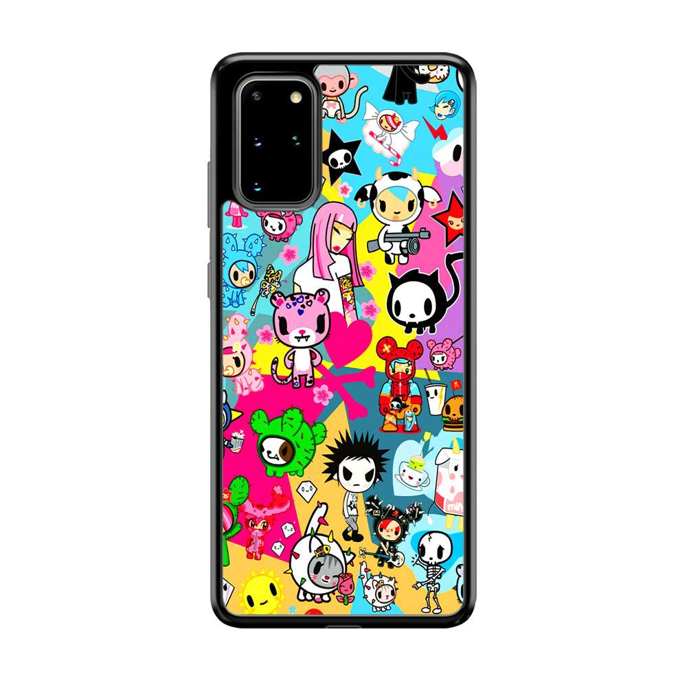 Tokidoki One Frame Collection Samsung Galaxy S20 Plus Case-Rubber Black (2D Case)-Oxvistore