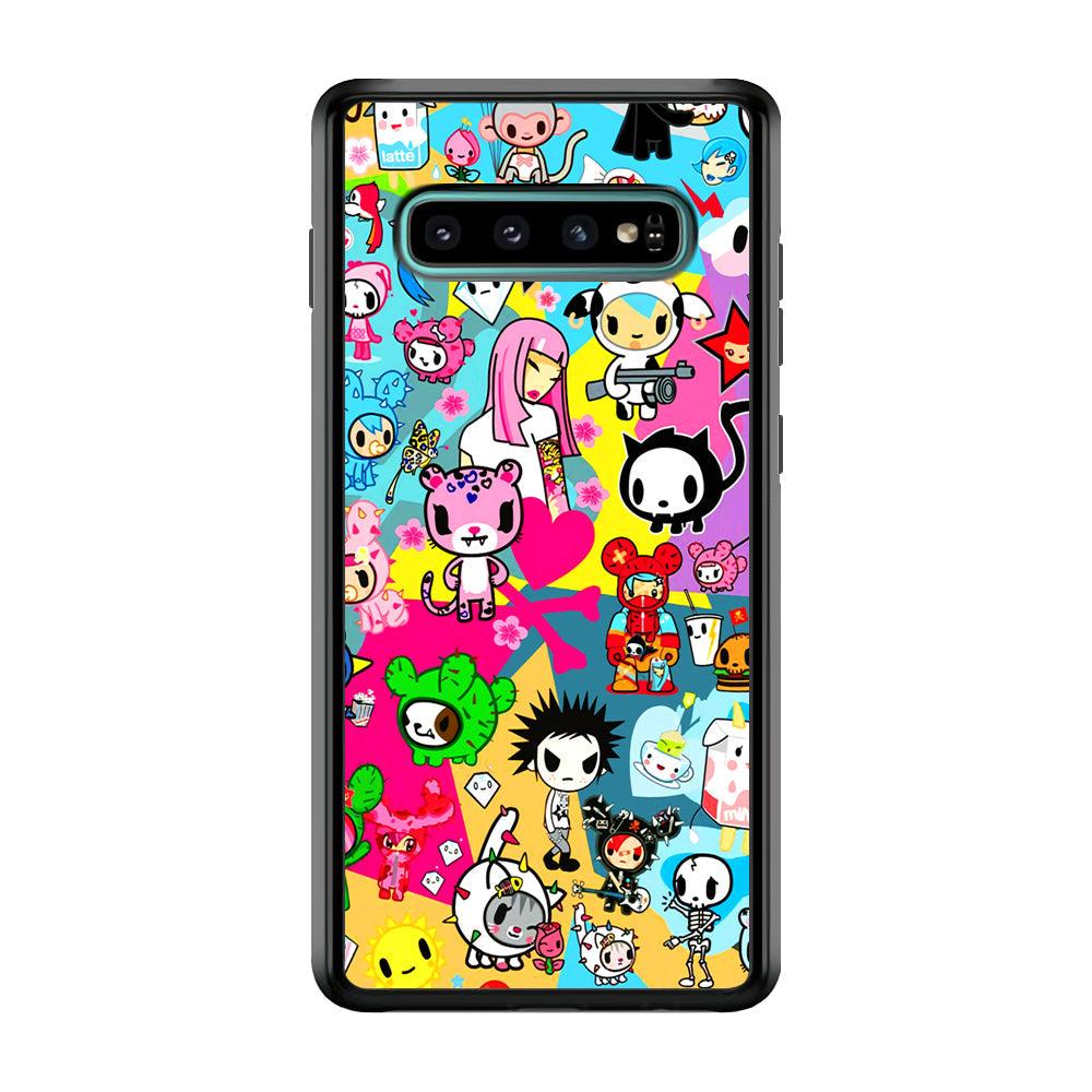 Tokidoki One Frame Collection Samsung Galaxy S10 Case-Rubber Black (2D Case)-Oxvistore