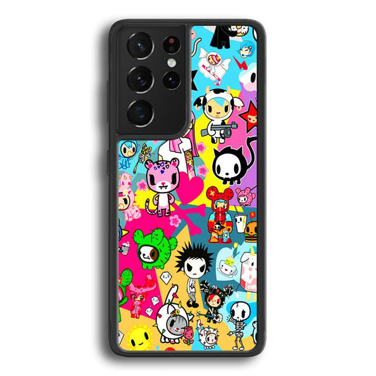 Tokidoki One Frame Collection Samsung Galaxy S23 Ultra Case-Rubber Black (2D Case)-Oxvistore