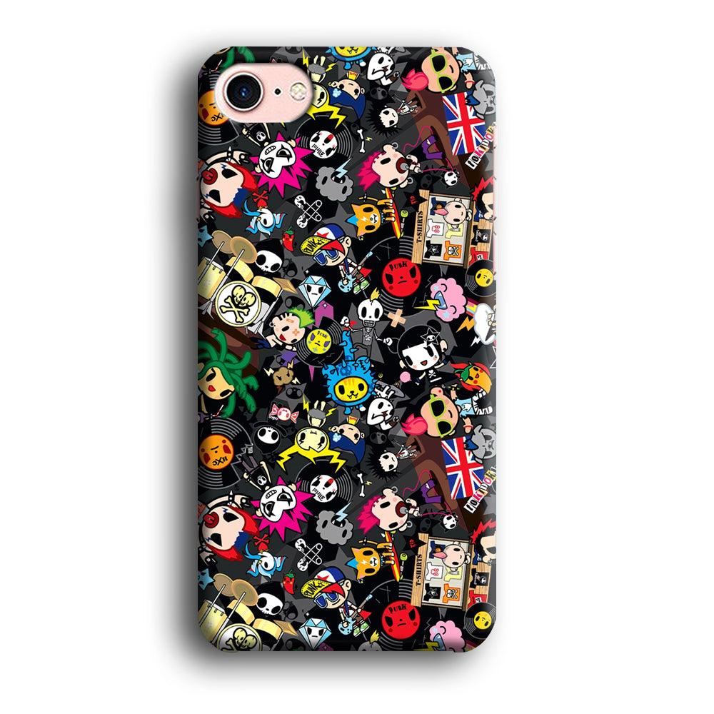 Tokidoki Punk Record iPhone 8 Case-Oxvistore