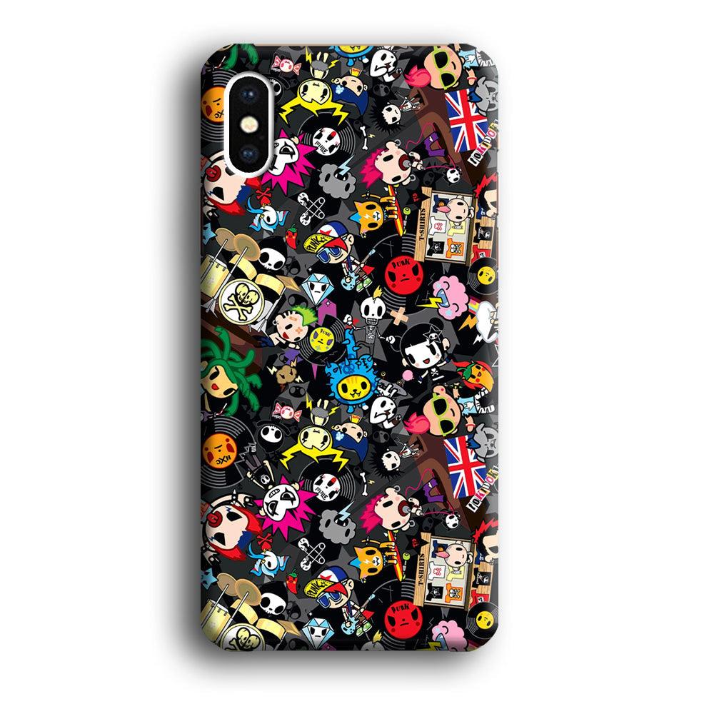 Tokidoki Punk Record iPhone XS Case-Oxvistore