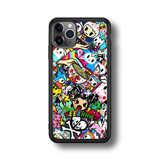 Tokidoki Rocking The Night iPhone 11 Pro Max Case-Rubber Black (2D Case)-Oxvistore