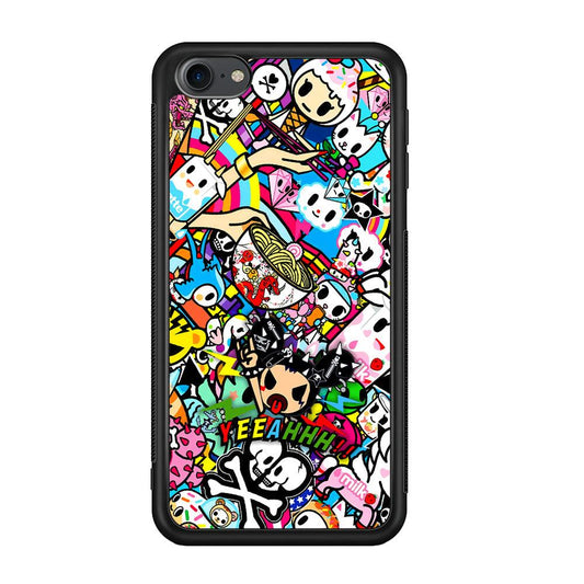 Tokidoki Rocking The Night iPod Touch 6 Case-Rubber Black (2D Case)-Oxvistore