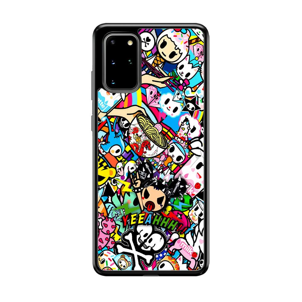 Tokidoki Rocking The Night Samsung Galaxy S20 Plus Case-Rubber Black (2D Case)-Oxvistore