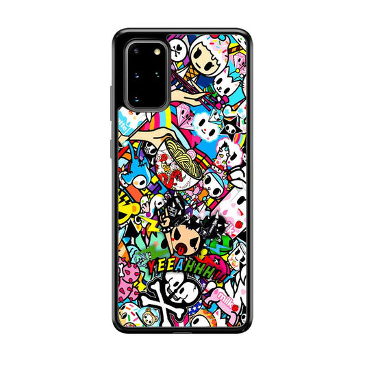 Tokidoki Rocking The Night Samsung Galaxy S20 Plus Case-Rubber Black (2D Case)-Oxvistore