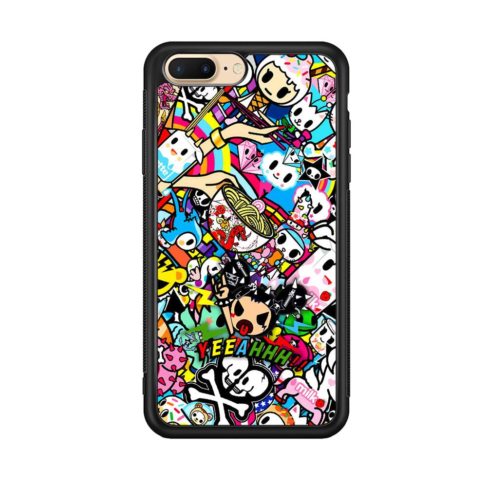 Tokidoki Rocking The Night iPhone 7 Plus Case-Rubber Black (2D Case)-Oxvistore