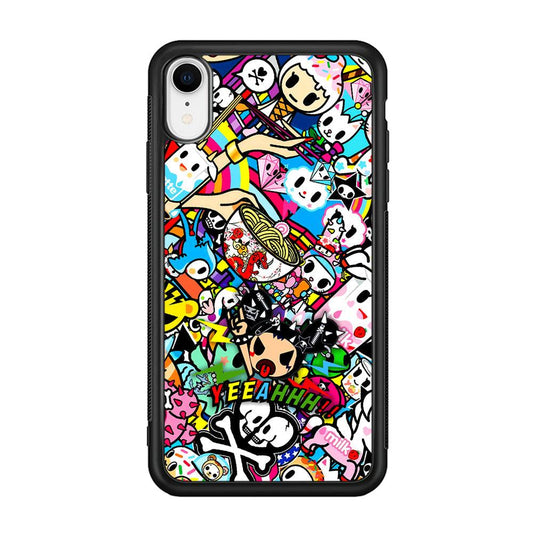 Tokidoki Rocking The Night iPhone XR Case-Rubber Black (2D Case)-Oxvistore