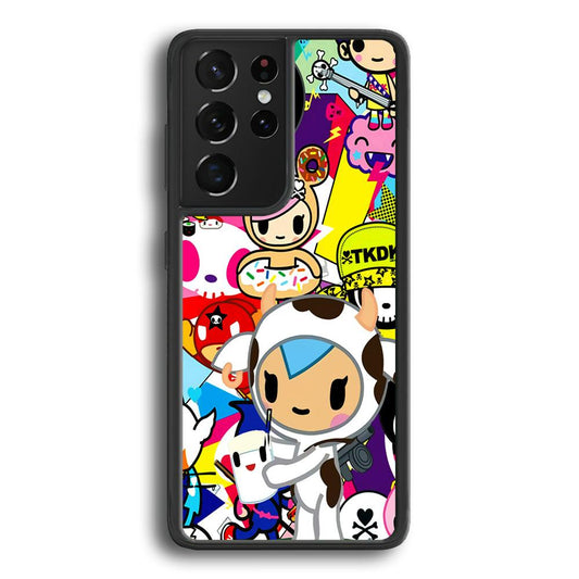 Tokidoki The Moofia Milkshake Samsung Galaxy S24 Ultra Case-Rubber Black (2D Case)-Oxvistore
