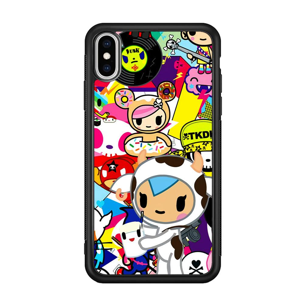 Tokidoki The Moofia Milkshake iPhone Xs Max Case-Rubber Black (2D Case)-Oxvistore