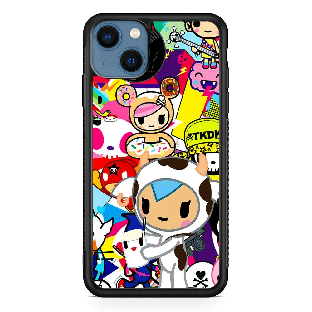 Tokidoki The Moofia Milkshake iPhone 14 Case-Rubber Black (2D Case)-Oxvistore