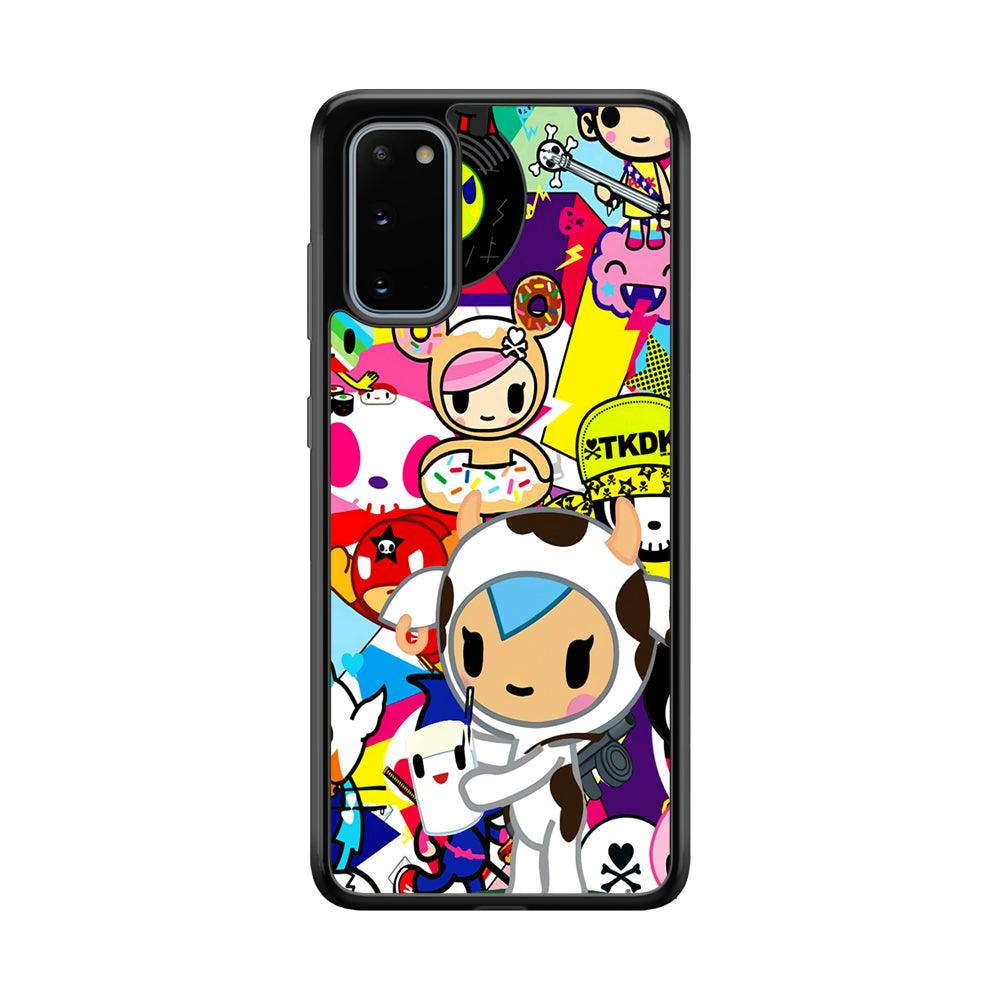 Tokidoki The Moofia Milkshake Samsung Galaxy S20 Case-Rubber Black (2D Case)-Oxvistore