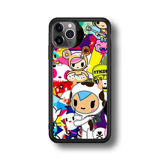 Tokidoki The Moofia Milkshake iPhone 11 Pro Max Case-Rubber Black (2D Case)-Oxvistore