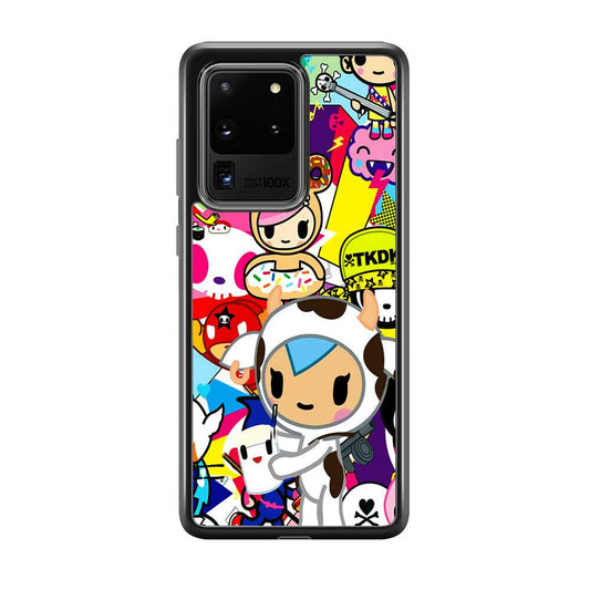 Tokidoki The Moofia Milkshake Samsung Galaxy S20 Ultra Case-Rubber Black (2D Case)-Oxvistore