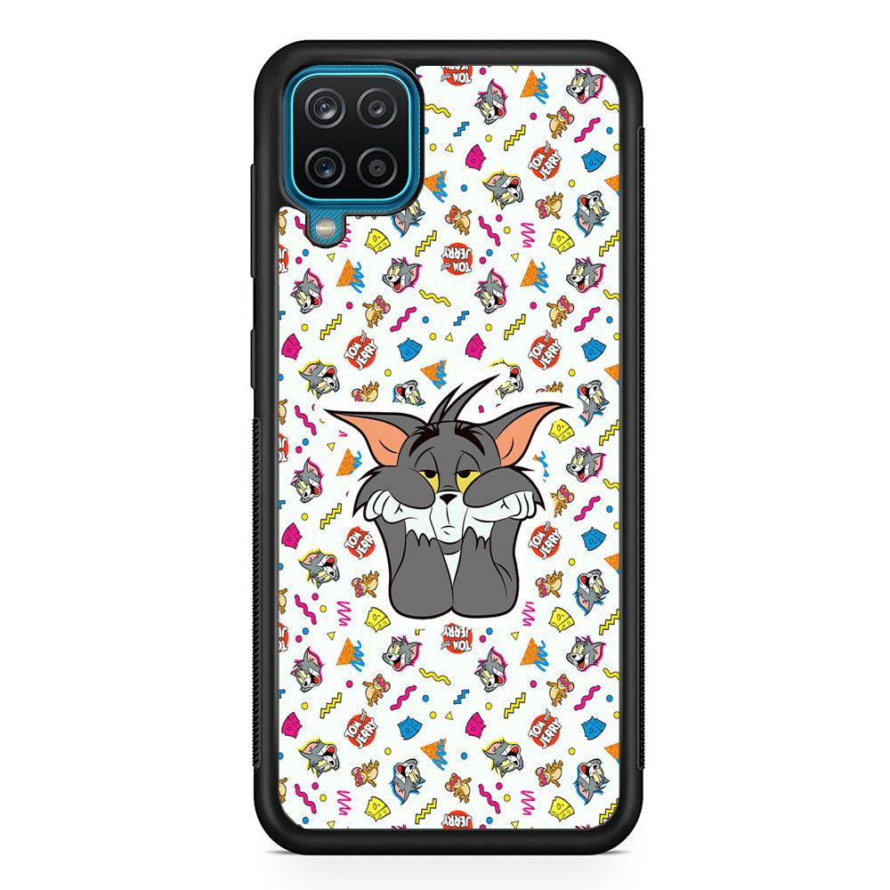 Tom and Jerry Bored Tom Samsung Galaxy A12 Case-Oxvistore