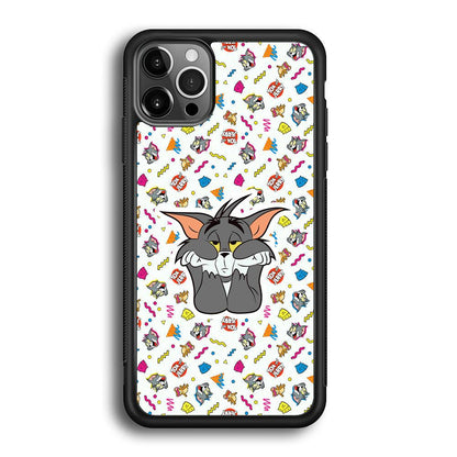 Tom and Jerry Bored Tom iPhone 12 Pro Case-Oxvistore