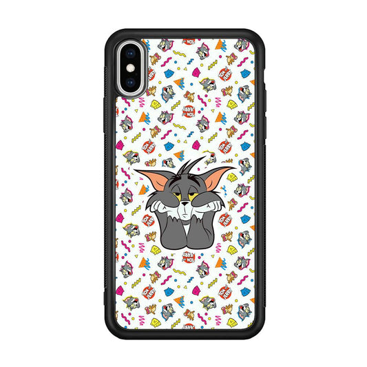 Tom and Jerry Bored Tom iPhone Xs Max Case-Oxvistore