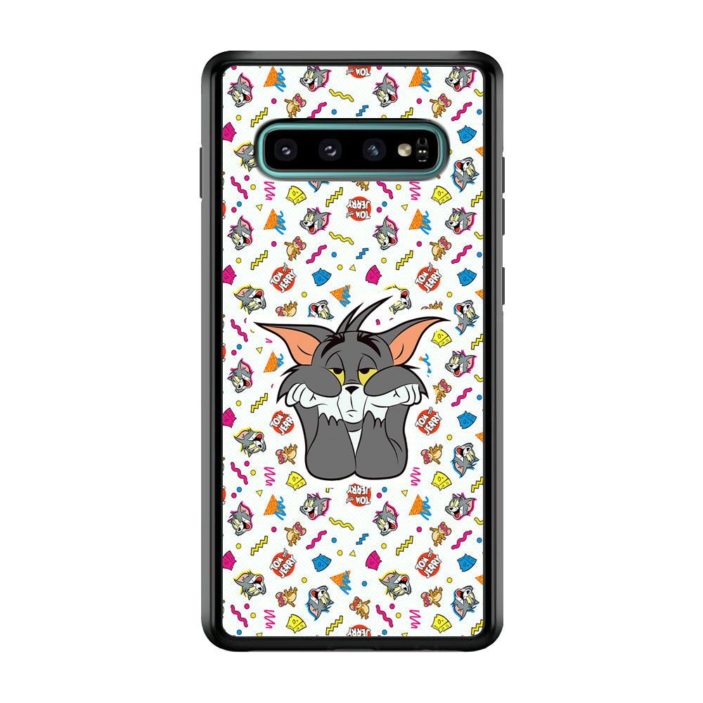 Tom and Jerry Bored Tom Samsung Galaxy S10 Plus Case-Oxvistore