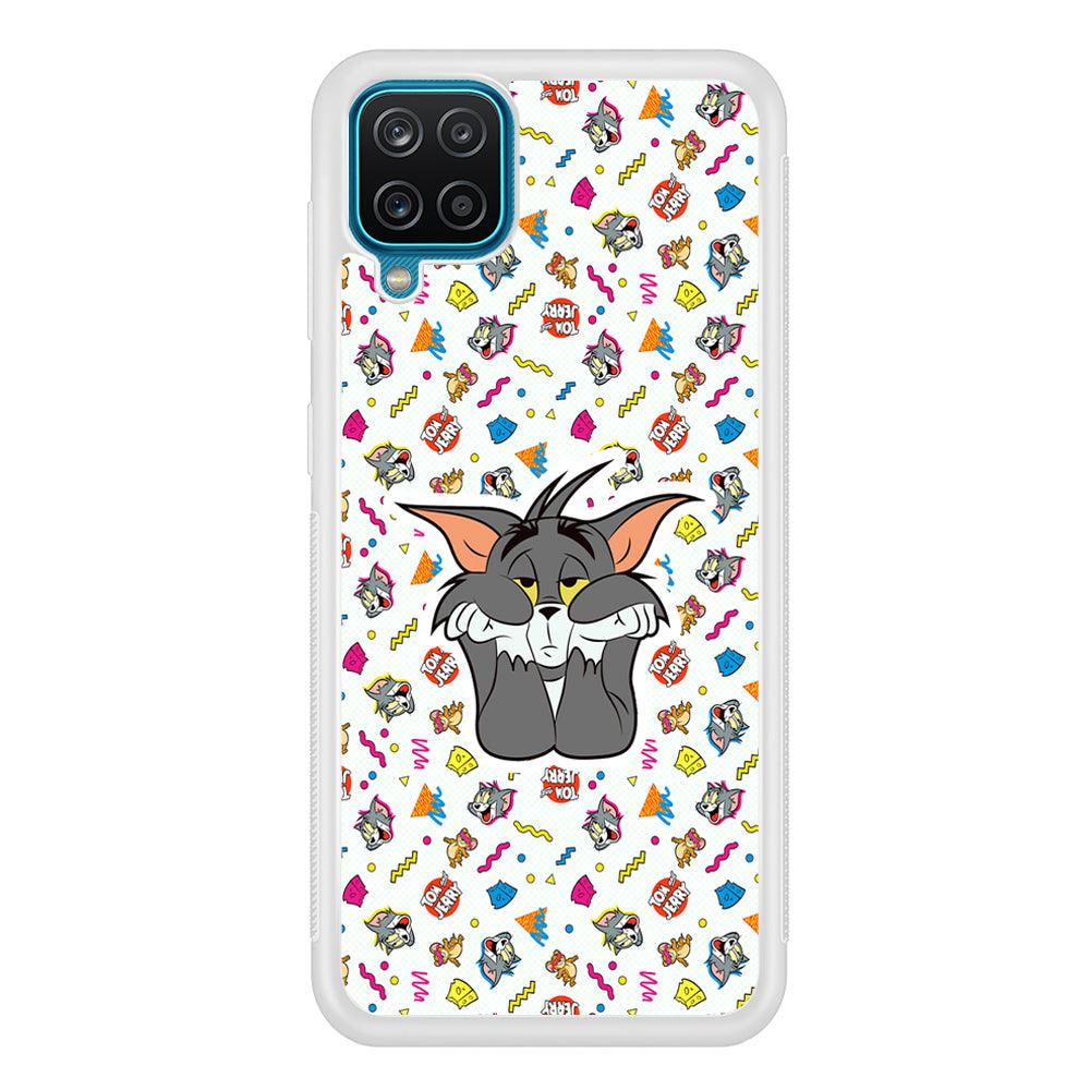 Tom and Jerry Bored Tom Samsung Galaxy A12 Case-Oxvistore