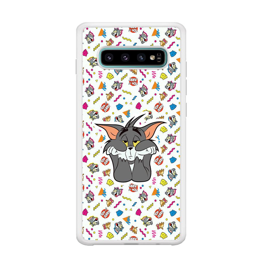 Tom and Jerry Bored Tom Samsung Galaxy S10 Plus Case-Oxvistore