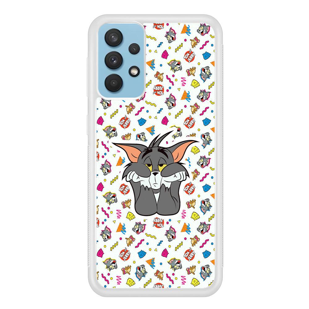 Tom and Jerry Bored Tom Samsung Galaxy A32 Case-Oxvistore