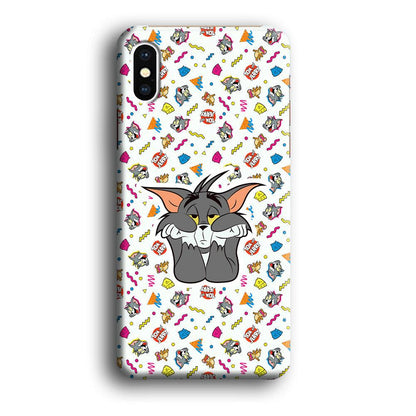 Tom and Jerry Bored Tom iPhone XS Case-Oxvistore