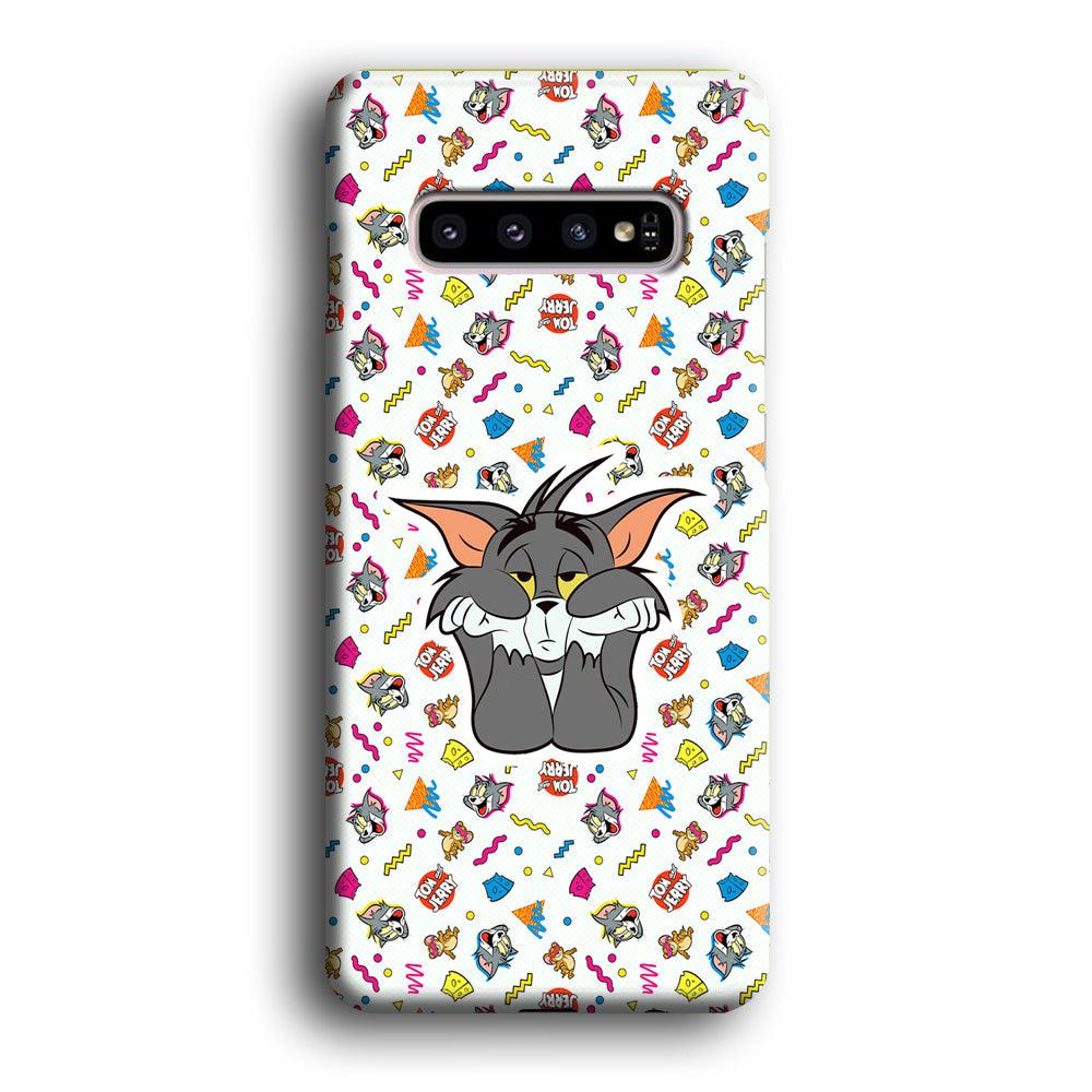 Tom and Jerry Bored Tom Samsung Galaxy S10 Plus Case-Oxvistore