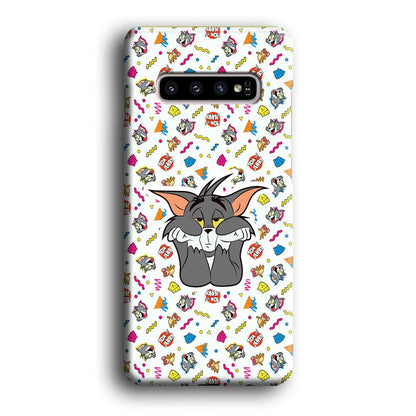 Tom and Jerry Bored Tom Samsung Galaxy S10 Plus Case-Oxvistore