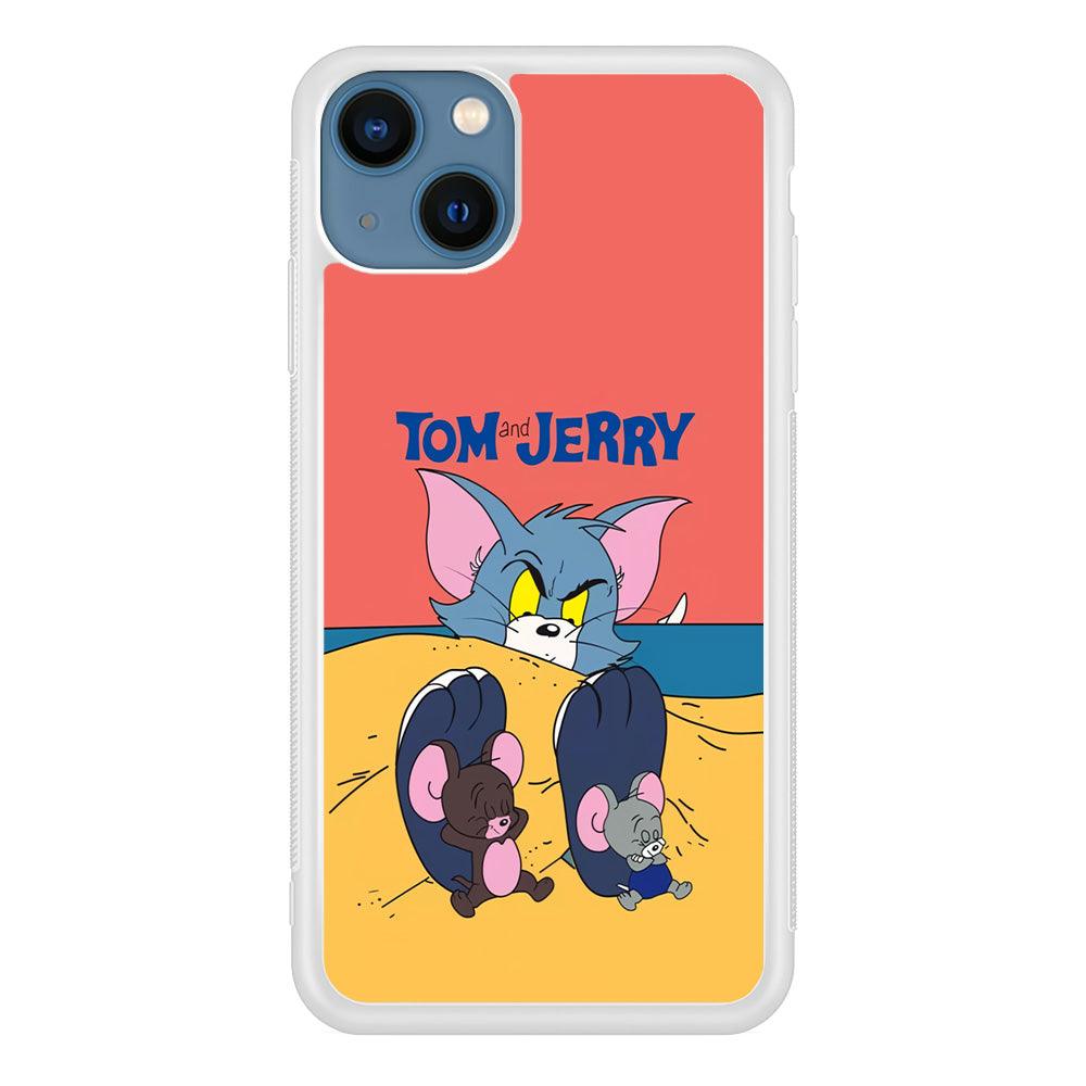 Tom and Jerry Enjoy at The Beach iPhone 15 Plus Case-Oxvistore