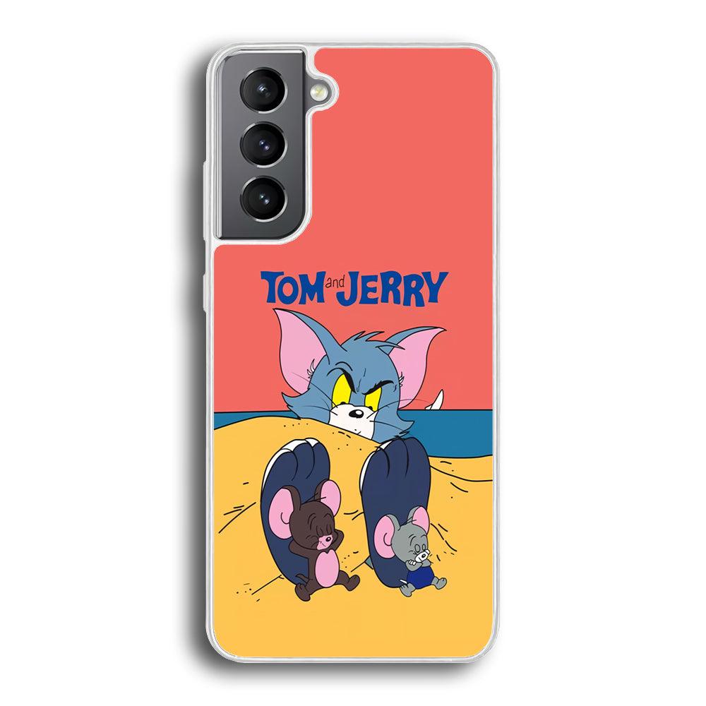 Tom and Jerry Enjoy at The Beach Samsung Galaxy S21 Plus Case-Oxvistore