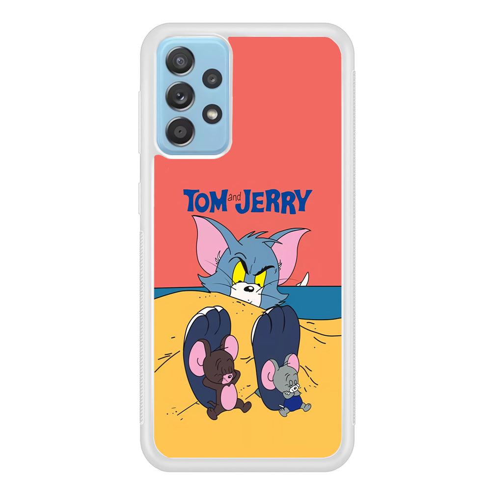 Tom and Jerry Enjoy at The Beach Samsung Galaxy A52 Case-Oxvistore