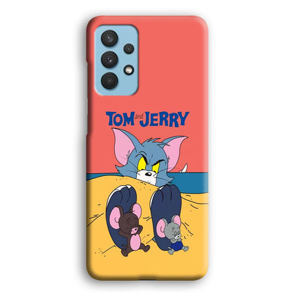 Tom and Jerry Enjoy at The Beach Samsung Galaxy A32 Case-Oxvistore