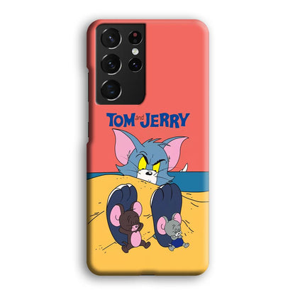 Tom and Jerry Enjoy at The Beach Samsung Galaxy S21 Ultra Case-Oxvistore