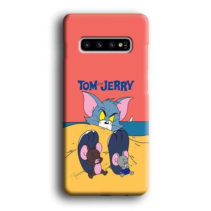 Tom and Jerry Enjoy at The Beach Samsung Galaxy S10 Plus Case-Oxvistore