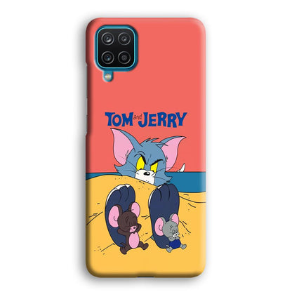 Tom and Jerry Enjoy at The Beach Samsung Galaxy A12 Case-Oxvistore