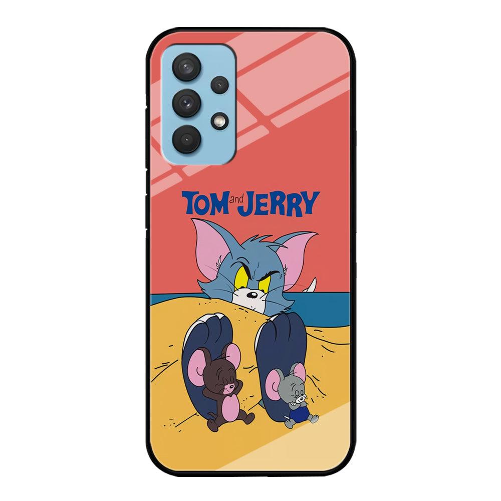 Tom and Jerry Enjoy at The Beach Samsung Galaxy A32 Case-Oxvistore