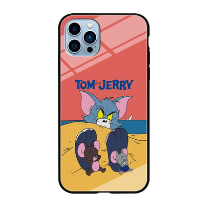 Tom and Jerry Enjoy at The Beach iPhone 12 Pro Case-Oxvistore