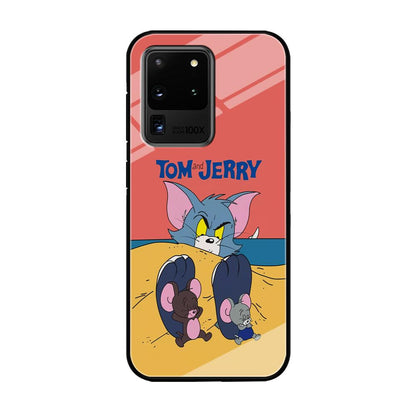 Tom and Jerry Enjoy at The Beach Samsung Galaxy S20 Ultra Case-Oxvistore