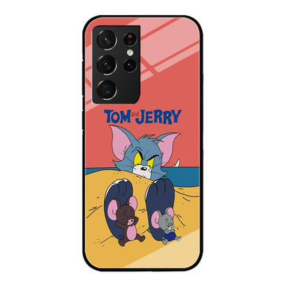 Tom and Jerry Enjoy at The Beach Samsung Galaxy S21 Ultra Case-Oxvistore