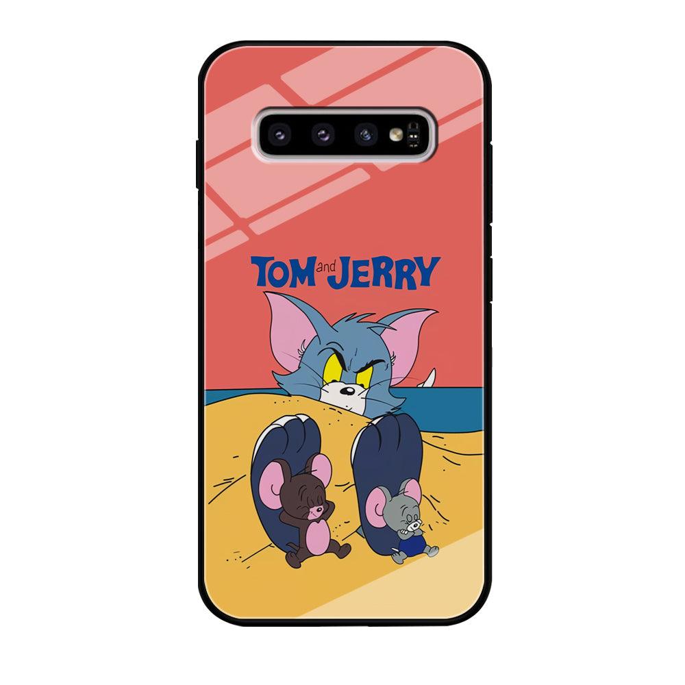 Tom and Jerry Enjoy at The Beach Samsung Galaxy S10 Plus Case-Oxvistore