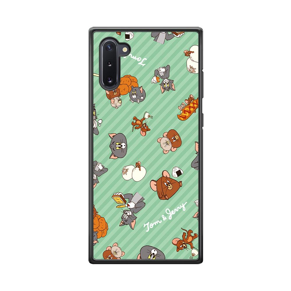Tom and Jerry Food Imagination Samsung Galaxy Note 10 Case-Rubber Black (2D Case)-Oxvistore