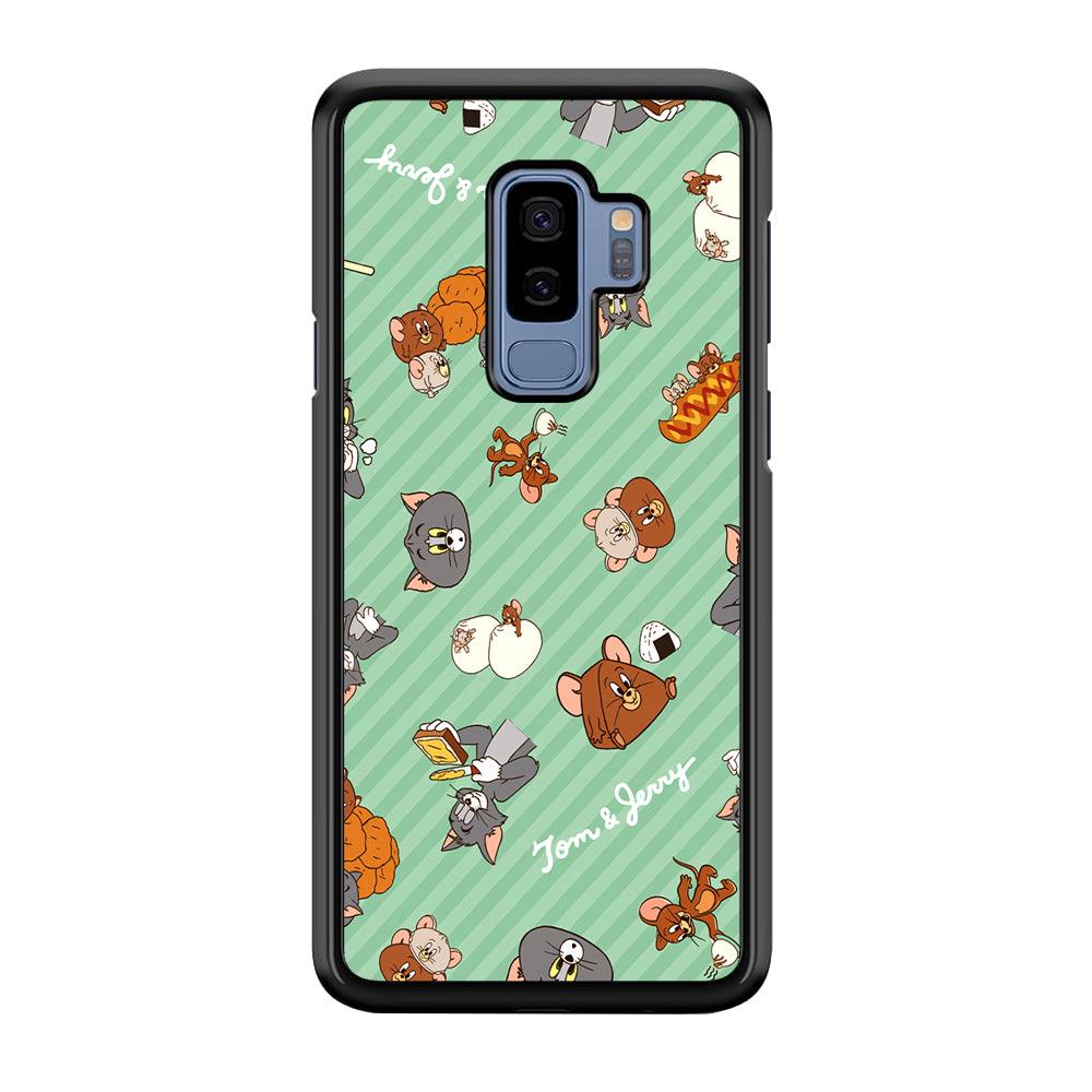 Tom and Jerry Food Imagination Samsung Galaxy S9 Plus Case-Rubber Black (2D Case)-Oxvistore