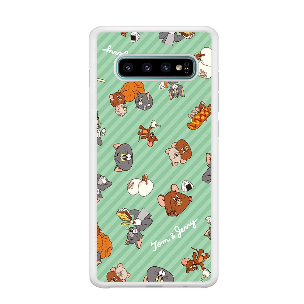 Tom and Jerry Food Imagination Samsung Galaxy S10 Plus Case-Oxvistore