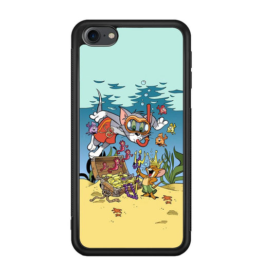 Tom and Jerry The King of The Sea iPod Touch 6 Case-Rubber Black (2D Case)-Oxvistore