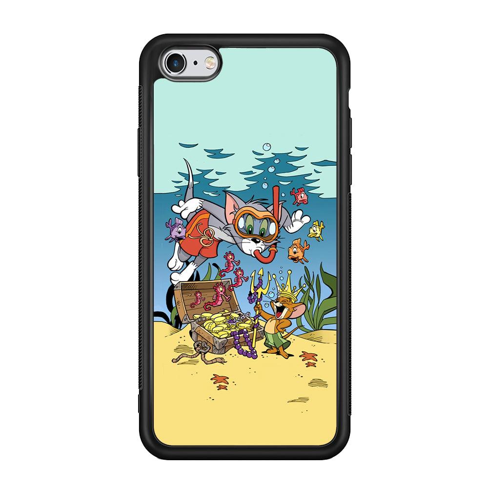 Tom and Jerry The King of The Sea iPhone 6 Plus | 6s Plus Case-Rubber Black (2D Case)-Oxvistore