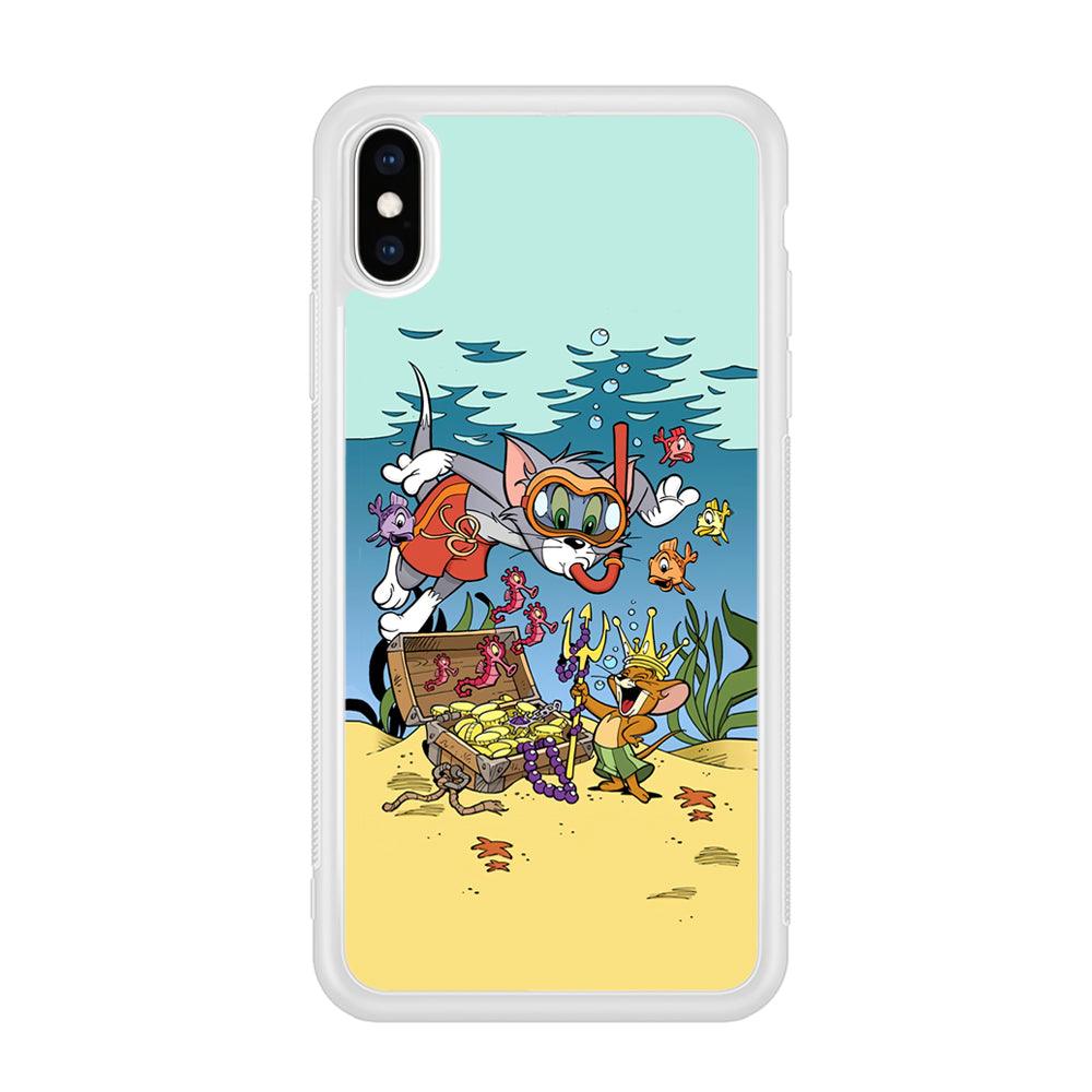 Tom and Jerry The King of The Sea iPhone X Case-Oxvistore