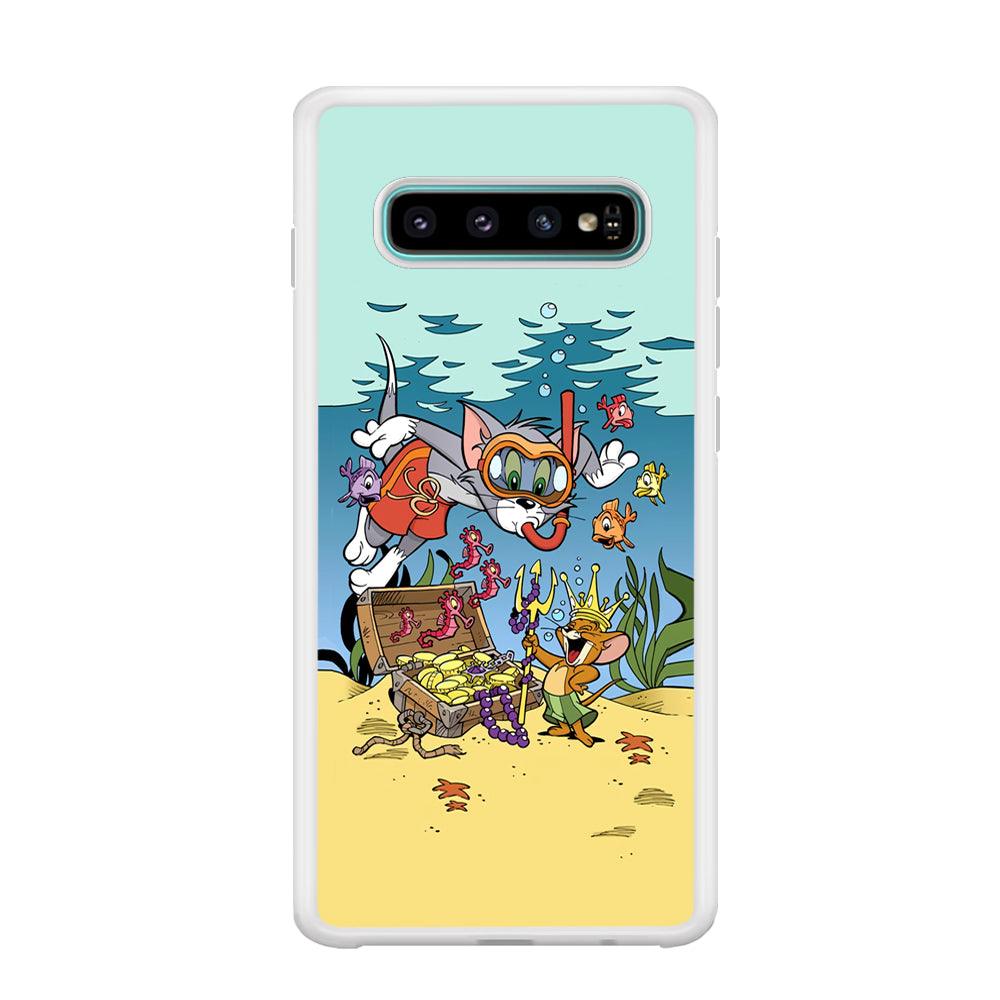 Tom and Jerry The King of The Sea Samsung Galaxy S10 Plus Case-Oxvistore