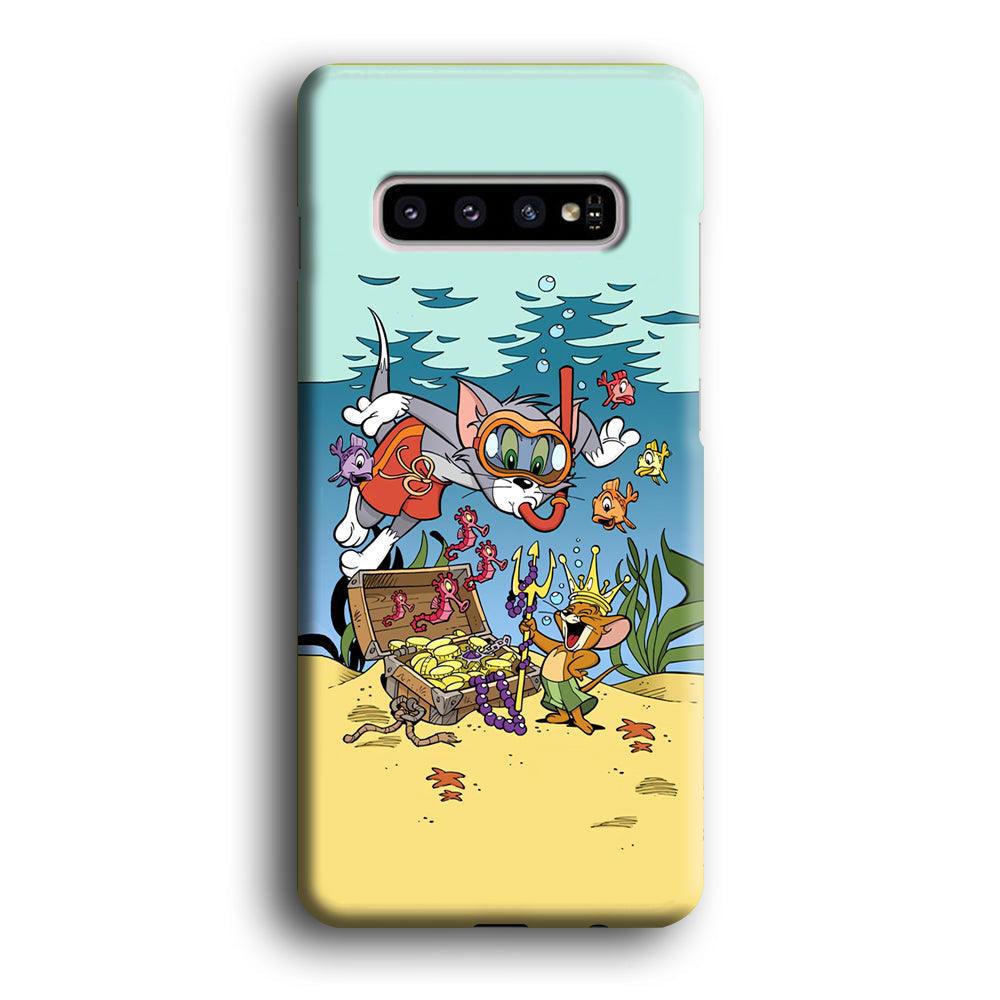 Tom and Jerry The King of The Sea Samsung Galaxy S10 Plus Case-Oxvistore