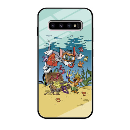 Tom and Jerry The King of The Sea Samsung Galaxy S10 Plus Case-Oxvistore