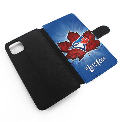 Toronto Blue Jays Lets Rise Flip Wallet Phone Case